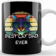 Baskı Dükkanı Best Cat Dad Ever Kedi 02 Kupa