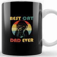 Baskı Dükkanı Best Cat Dad Ever Papa Cat Lover Kupa Bardak