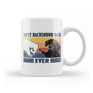 Baskı Dükkanı Best Dachshund Dad Ever Vintage Father Day Köpek Kupa Bardak