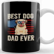 Baskı Dükkanı Best Dog Dad Ever Köpek 08 Kupa