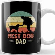 Baskı Dükkanı Best Dog Dad Vintage Köpek Kupa