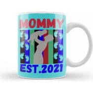 Baskı Dükkanı Best Mom Mommy Est Flower Mothers Day 2021 Kupa
