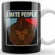 Baskı Dükkanı Bigfootı Hate People Funny Camping Pun Nature Kupa