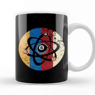 Baskı Dükkanı Billiards Ball Atom Science Pool Player Scientists Kupa