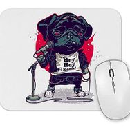 Baskı Dükkanı Black Dog Pug Köpek Mouse Pad