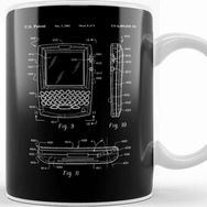 Baskı Dükkanı Blackberry Patent Blueprint Porselen Kupa