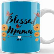 Baskı Dükkanı Blessed Mama Mom Life Summer Mommy 2021 Kupa