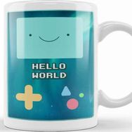 Baskı Dükkanı Bmo Hello World Adventure Time Space Galaxy Stars Aurora Kupa Bardak