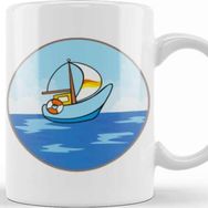 Baskı Dükkanı Boat in the Sea Kupa