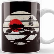 Baskı Dükkanı Bonsai Tree Circle Japanese Flag Meditation Yoga Buddhist Kupa