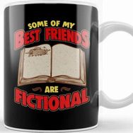 Baskı Dükkanı Bookworm Some Of My Best Friends Are Fictional Kupa Bardak