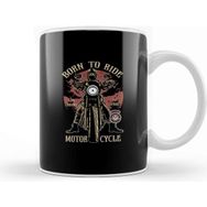 Baskı Dükkanı Born To Ride Motorcycles Kupa Bardak