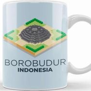 Baskı Dükkanı Borobudur Mahayana Buddhist Temple Java 01 Kupa Bardak