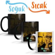Baskı Dükkanı Breaking Bad Evolution of Walter Sihirli Porselen Kupa