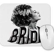 Baskı Dükkanı Bride of Frankenstein the Black White Bride Mouse Pad