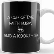 Baskı Dükkanı Bts Bangtan Boys Kpop A Cup of Tae With Suga and A Kookie Kupa Bardak