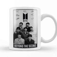 Baskı Dükkanı Bts Black and White Kupa