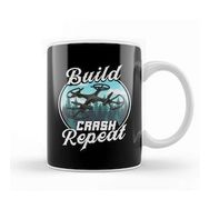 Baskı Dükkanı Build Crash Repeat Funny Drone Pilot Flying Pun Kupa