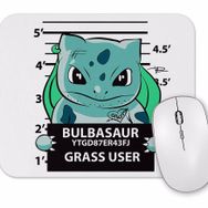 Baskı Dükkanı Bulbasaur Bad Boy Pokemon Mouse Pad