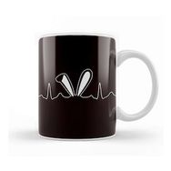 Baskı Dükkanı Bunny Pulse Rate Egg Hunt Festival Holiday Gift Kupa