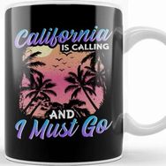 Baskı Dükkanı California is Calling and I Must Go Silhouette Kupa