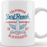 Baskı Dükkanı California Surf Beach Kupa