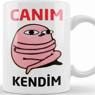 Baskı Dükkanı Canım Kendim Aşk Sevgi Komik Kupa