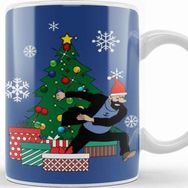 Baskı Dükkanı Captain Haddock Around the Christmas Tree Tintin Kupa
