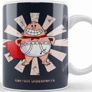 Baskı Dükkanı Captain Underpants Retro Japanese Kupa Bardak