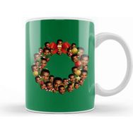 Baskı Dükkanı Carlton Banks Fresh Prince Multiface Christmas Wreath Kupa Bardak