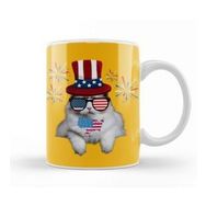 Baskı Dükkanı Cat 4th Of July Gift Independence Day Kupa Bardak
