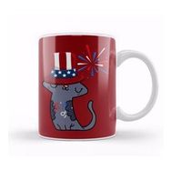 Baskı Dükkanı Cat Independence Day 4th Of July Gift Celebration Patriotic Kupa Bardak