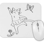 Baskı Dükkanı Cat Kedi Balarin Mouse Pad