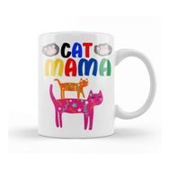 Baskı Dükkanı Cat Mama Funny Cat Lover Gifts For Men Kids Kupa