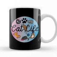 Baskı Dükkanı Cat Mom Af Cute & Funny Cat Life Adorable Circle Of Kittens Kupa Bardak