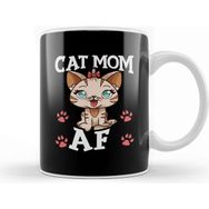 Baskı Dükkanı Cat Mom Af Hilarious Crazy Cat Lady Kitty Obsessed Kupa Bardak