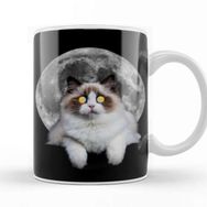 Baskı Dükkanı Cat Moon Lover Lady Gifts Kupa