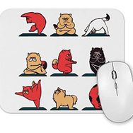Baskı Dükkanı Cat Yoga Köpek Mouse Pad