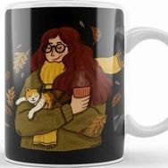 Baskı Dükkanı Catlady Cozy Cat Lady Kupa Bardak