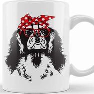 Baskı Dükkanı Cavalier King Charles Spaniel Bandana Kupa Bardak
