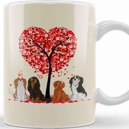Baskı Dükkanı Cavalier King Charles Spaniels Love And Valentine Kupa