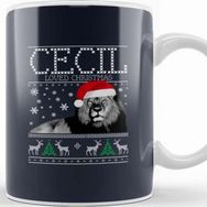 Baskı Dükkanı Cecil the Lion Cecil Loved Christmas Knit Kupa