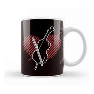 Baskı Dükkanı Cello Heart Cellist Musical Instrument Orchestra Musician Kupa