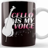 Baskı Dükkanı Cello Voice Cellist Musical Instrument Orchestra Musicia Kupa