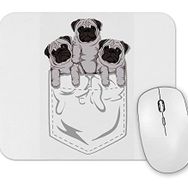 Baskı Dükkanı Cepte Pug Cepte Köpek Mouse Pad