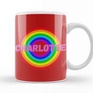Baskı Dükkanı Charlotte Name Personalized Custom Vintage Retro Rainbow Style Design Gift Baby Gift For Her Kupa
