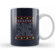 Baskı Dükkanı Christmas Cheer Elf Quote Knit Kupa Bardak