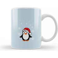 Baskı Dükkanı Christmas Penguin Cute Santa Hat Kupa Bardak