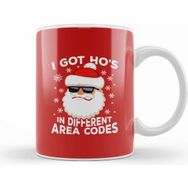 Baskı Dükkanı Christmas Santa Hos In Different Area Codes Kupa Bardak