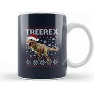 Baskı Dükkanı Christmas Treerex Christmas Dinosaur Kupa Bardak